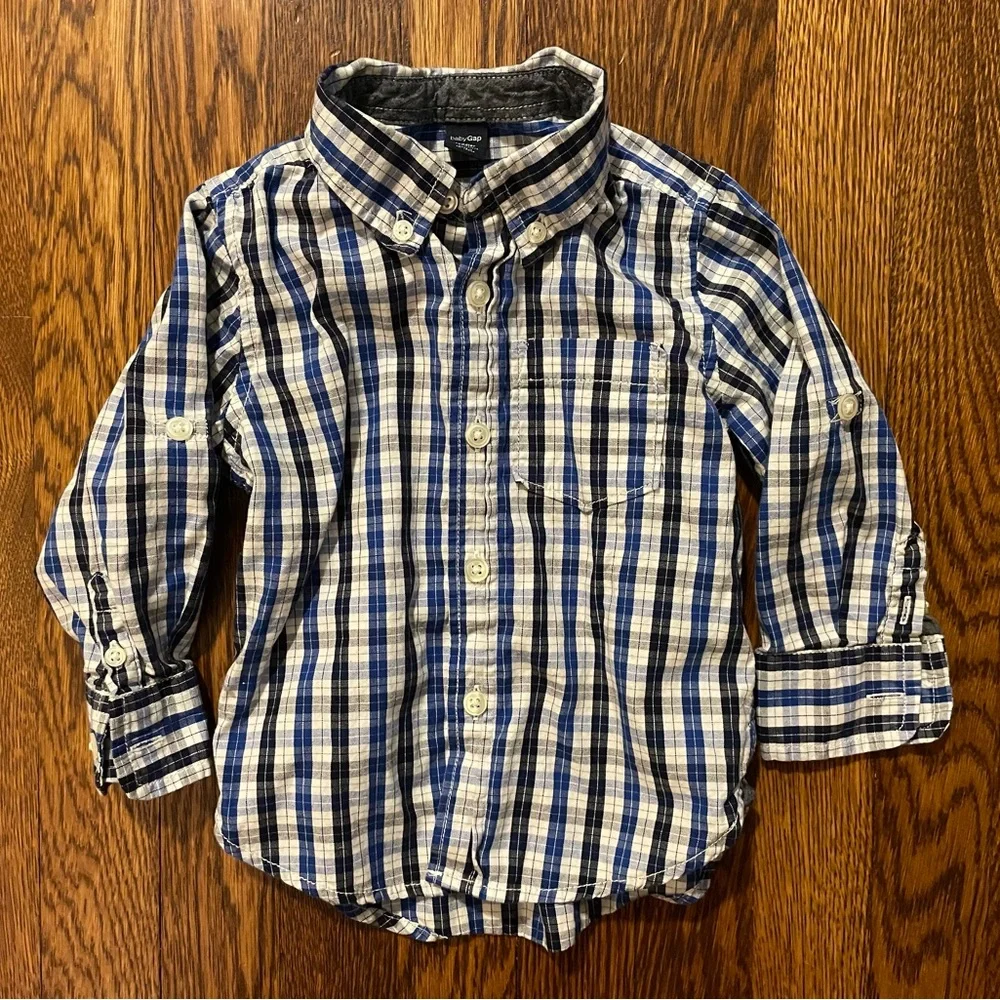Button Down Collared Shirt Bundle Size 18-24 Months GAP Old Navy Gymboree